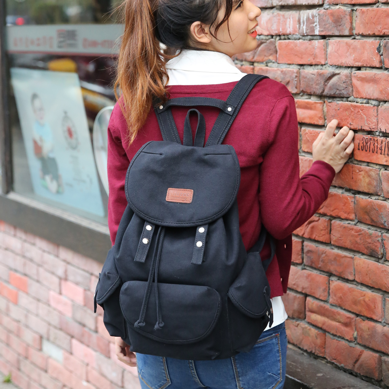 女包雙肩包女韓版帆布學生開學書包休閑背包大容量旅行包